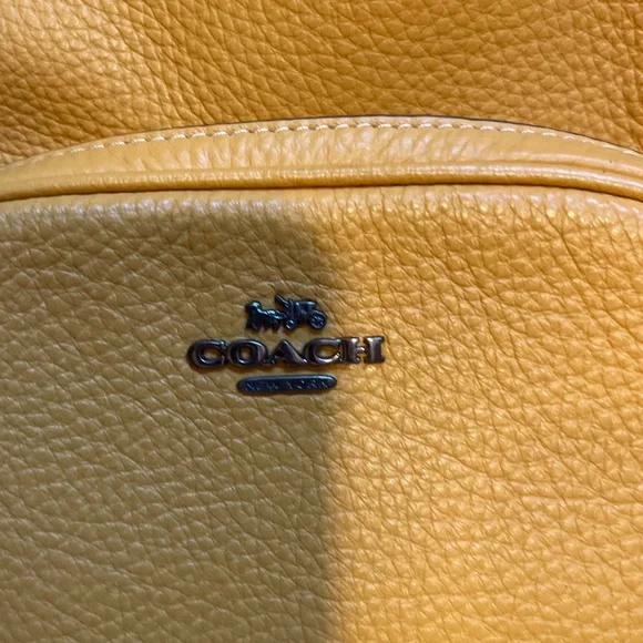 Coach Mustard Leather Backpack - Picture 3 of 5